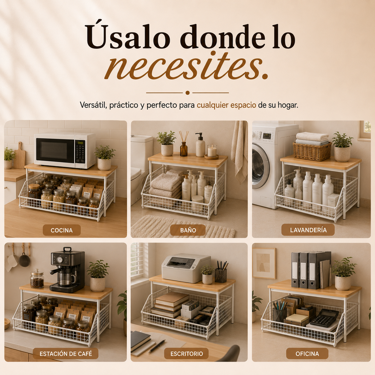 Estante Organizador Multiusos 2 Niveles