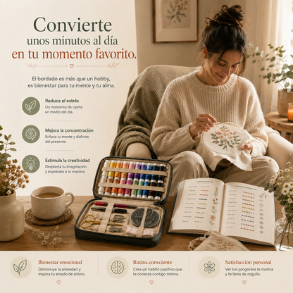 Libro + Kit completo de Bordado