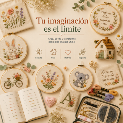 Libro + Kit completo de Bordado