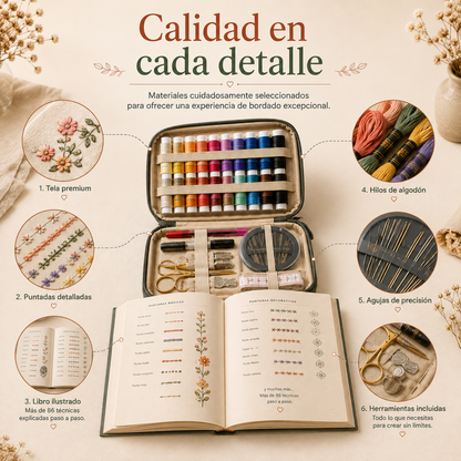 Libro + Kit completo de Bordado