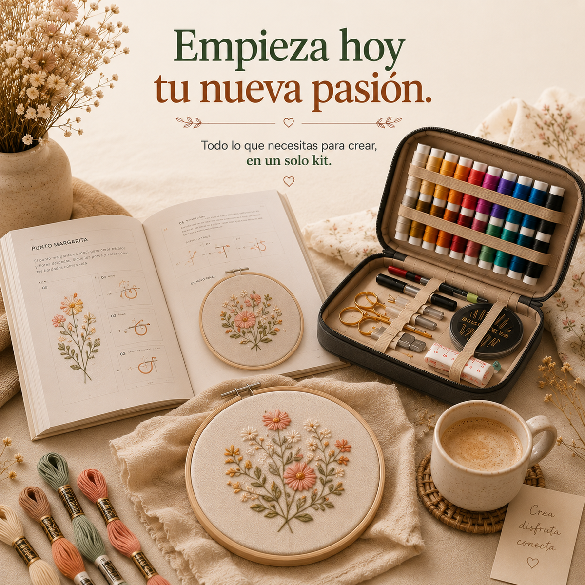 Libro + Kit completo de Bordado