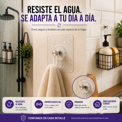 Pack x10 Tornillos Adhesivos para Pared